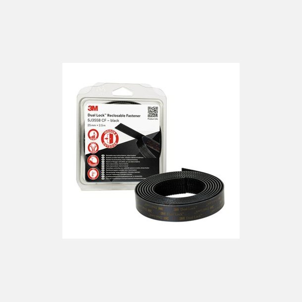 3M Scotch�Genlukkelig Tape 25 mm x 2.5 m, sort, 4 stk