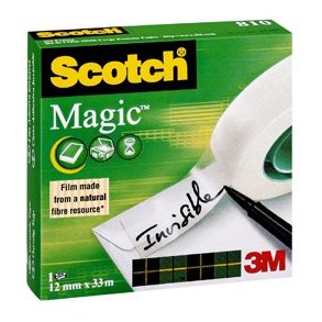 3M Scotch Magic tape 12 mm x 33 m, 12 stk