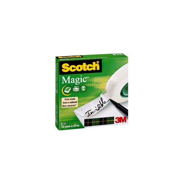 3M Scotch Magic tape 12 mm x 33 m, 24 stk