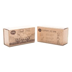 Qualy design Hvid Ngleholder med Bl Elefant