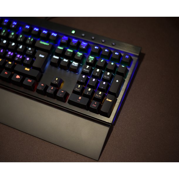 Mekanisk gaming tastatur Premium med RGB-lys, sort