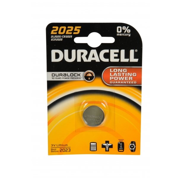 Duracell CR2025 batteri - Long Power, 3V lithium, 5 stk