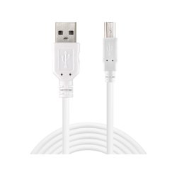 Sandberg USB - A-B han kabel, 1.8 m, hvid