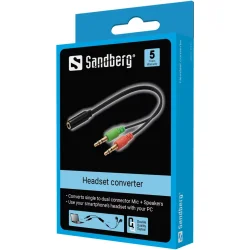 Sandberg Headset Converter Dual > Single
