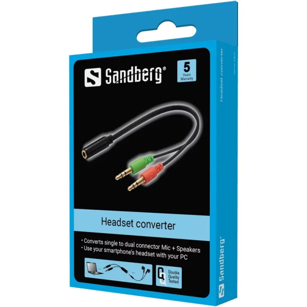 Sandberg Headset Converter Dual > Single