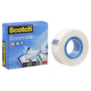 3M Scotch Magic Tape 811, 19 mm x 33 m, flytbar