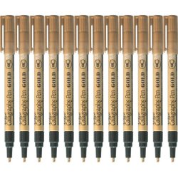 Artline 993 Metallic Calligraphy Guld, 12 stk