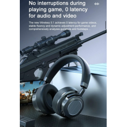 Bluetooth hretelefoner VJ 364 m. noise-cancelling, sort