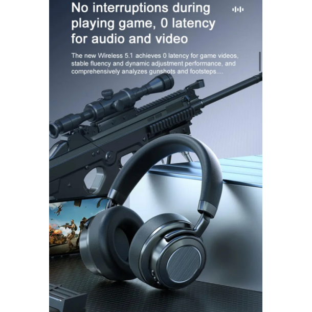 Bluetooth hretelefoner VJ 364 m. noise-cancelling, sort