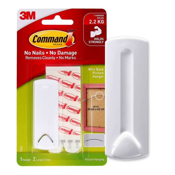 3M Command Wire krog med 2 strips
