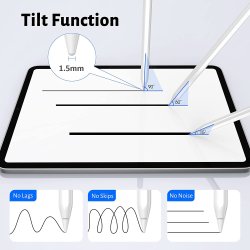 iPad pen som Apple pencil (iPad 2018-2024) - trdls, hvid