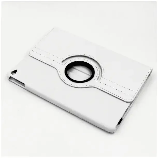 iPad cover - Rotating PU lder, iPad 2/3/4, hvid