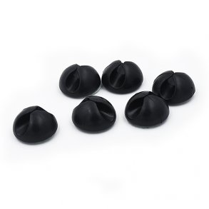 Cable Drop ledningsholder - 6 stk, sort eller hvid