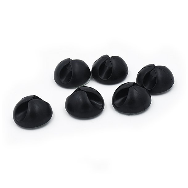 Cable Drop kabelhllare - 6 st, svart eller vit