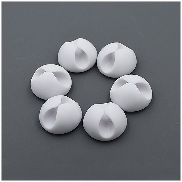 Cable Drop kabelhllare - 6 st, svart eller vit