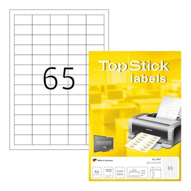 Herma Labels TopStick 38.1 X 21.2 mm 100 stk