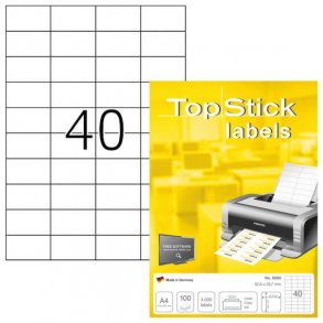 Herma TopStick etiketter - 52,5 x 29,7 mm, 100 stk