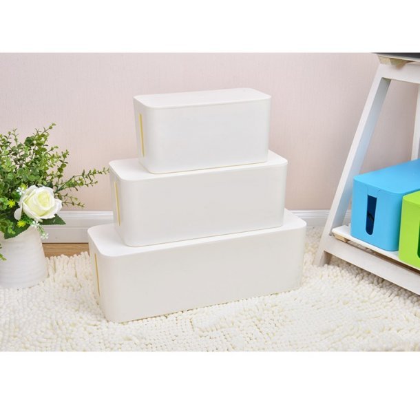 Kabelskjuler - 23,5 x 11,5 x 12 cm, hvid (lille)