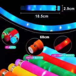 Pop Flash Tube fidget. 8 stk