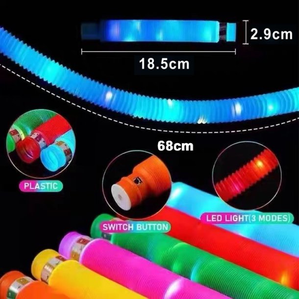 Pop Flash Tube fidget. 8 stk