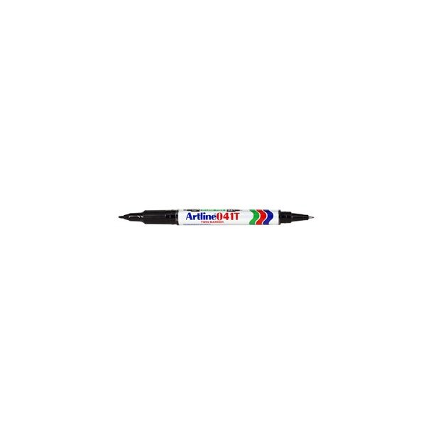 Artline Marker 041T 2-i-1 - Svart (12 st)