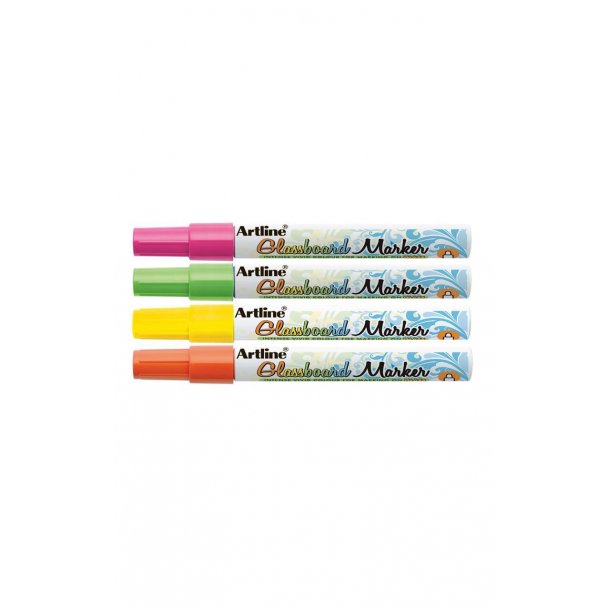 Artline markers til glastavler, 4 stk