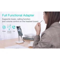 Choetech AUX003 USB-C til DC 3.5 mm hun-hovedtelefonstik lydkabel