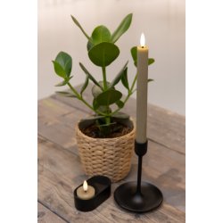 LED kronelys, 11 cm, sand, 2 stk.