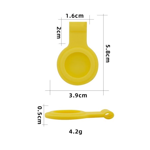 SERO AirTag silikonfodral med nyckelring/karbinhake, vit