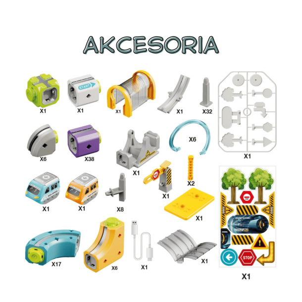 Magnetisk Togbane med Anti-Gravity Effekt � 126 dele, 2 tog og 3D-baner