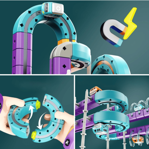 Magnetisk Togbane med Anti-Gravity Effekt � 126 dele, 2 tog og 3D-baner