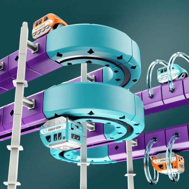 Anti-Gravity Magnetisk T�gbana f�r Barn � 39 delar med magnetiskt lok
