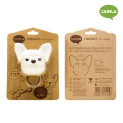Qualy Frenchy Dog Key Holder, Hvid