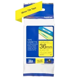 Brother TZe tape 36 mm x 8 m, Sort/Gul