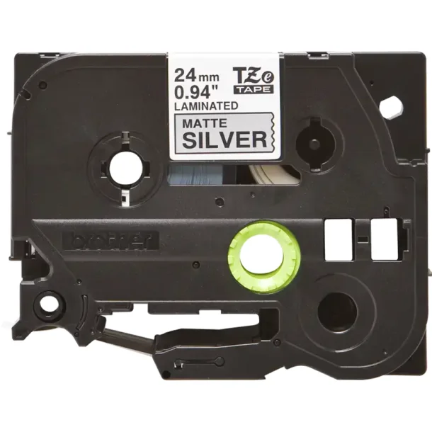 Brother TZe tape 24 mm x 8 m black / silver mat