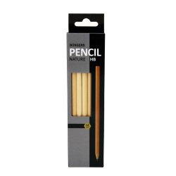 B&uuml;ngers Blyanter Naturfarvet HB (12 stk)