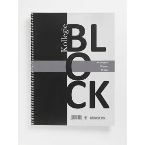 Bngers Kollegieblok A4 u/huller ulinieret 70 ark 70 g. (10 stk)