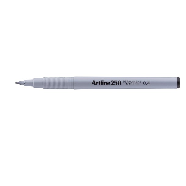 Artline 250 Permanent Marker 0,4 Svart, 12 st