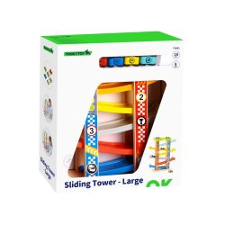 Bilrampe i tr� med 6 biler � farverig glidebane fra 18 mdr.