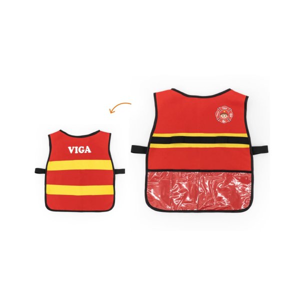 Brandmandss�t til b�rn � vest og tr�tilbeh�r med 8 dele