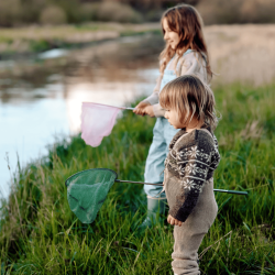 Follow the Duck teleskopisk strandnet � dark green