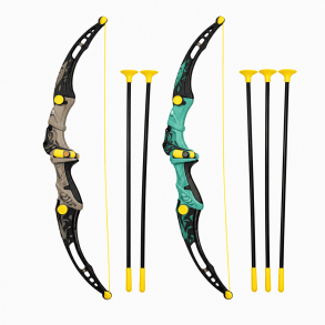 Bue og pil s�t 60 cm med 3 sugekop-pile