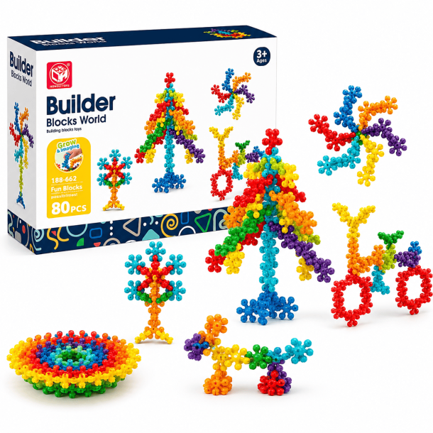 Bygges�t til B�rn 80 Dele | Builder Blocks World