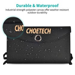 Choetech 2-port solpanel, 19W, svart
