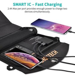 Choetech 2-port solpanel, 19W, svart