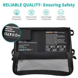 Choetech 2-port solpanel, 19W, svart