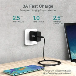 Choetech USB-C - USB-C PD kabel, 60W, 1,2 m, sort