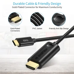 Choetech Kabel USB-C til HDMI 4K/60Hz 1,8 m - Sort