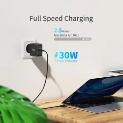 Choetech USB-C PD vgoplader, 30W, sort