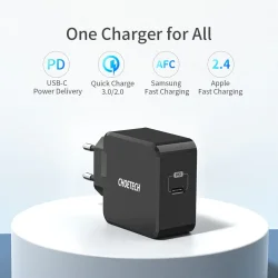 Choetech USB-C PD vgoplader, 30W, sort